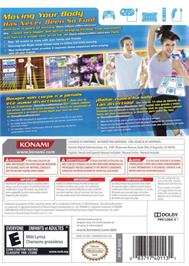 Box back cover for Dance Dance Revolution on the Nintendo Wii.