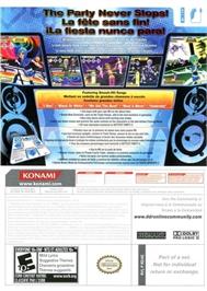 Box back cover for Dance Dance Revolution - Hottest Party 2 on the Nintendo Wii.