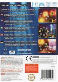 Box back cover for Dance Party Club Hits on the Nintendo Wii.