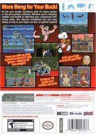 Box back cover for Data East Arcade Classics on the Nintendo Wii.