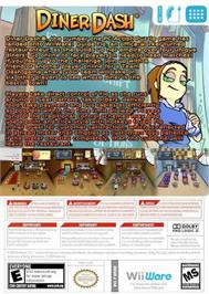 Box back cover for Diner Dash on the Nintendo Wii.