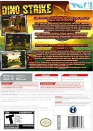 Box back cover for Dino Strike on the Nintendo Wii.