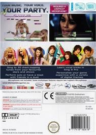 Box back cover for Disney Sing It on the Nintendo Wii.