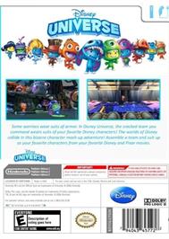 Box back cover for Disney Universe on the Nintendo Wii.