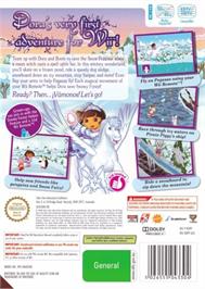 Box back cover for Dora Sauve La Princesse Des Neiges on the Nintendo Wii.