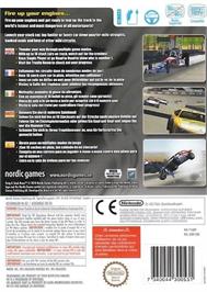 Box back cover for Drag And Stock Racer on the Nintendo Wii.