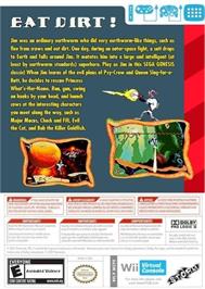 Box back cover for Earthworm Jim (SMD) on the Nintendo Wii.