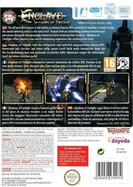 Box back cover for Enclave - Shadows Of Twilight on the Nintendo Wii.