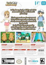 Box back cover for Family Glide Hockey on the Nintendo Wii.