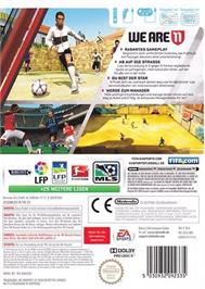 Box back cover for Fifa 11 on the Nintendo Wii.