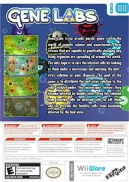 Box back cover for Gene Labs on the Nintendo Wii.