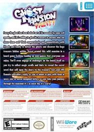 Box back cover for Ghost Mansion Party on the Nintendo Wii.