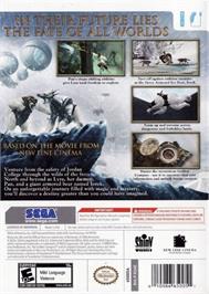 Box back cover for Golden Compass, The on the Nintendo Wii.