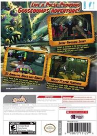 Box back cover for Goosebumps HorrorLand on the Nintendo Wii.