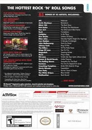 Box back cover for Guitar Hero 5 on the Nintendo Wii.