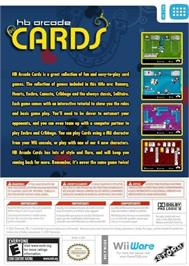Box back cover for HB Arcade Cards on the Nintendo Wii.