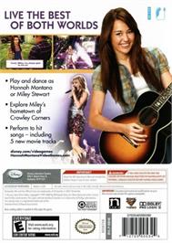 Box back cover for Hannah Montana - Le Film on the Nintendo Wii.