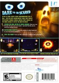Box back cover for Haunted House on the Nintendo Wii.