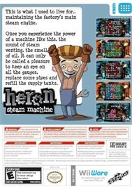 Box back cover for Heron - Steam Machine on the Nintendo Wii.