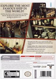 Box back cover for Hidden Mysteries - Titanic on the Nintendo Wii.