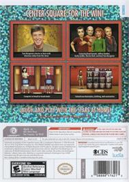 Box back cover for Hollywood Squares on the Nintendo Wii.