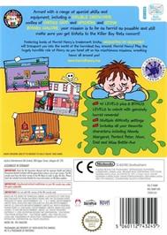 Box back cover for Horrid Henry - Missions of Mischief on the Nintendo Wii.