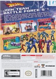 Box back cover for Hot Wheels - Battle Force 5 on the Nintendo Wii.