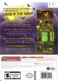 Box back cover for I Spy - Spooky Mansion on the Nintendo Wii.