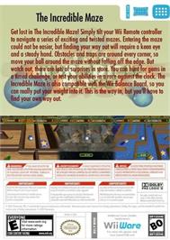 Box back cover for Incredible Maze, The on the Nintendo Wii.