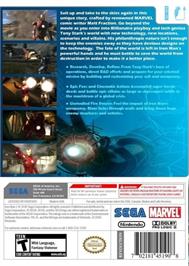 Box back cover for Iron Man 2 on the Nintendo Wii.