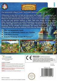 Box back cover for Jewel Master - Cradle of Rome on the Nintendo Wii.