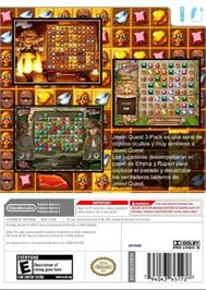 Box back cover for Jewel Quest Trilogy on the Nintendo Wii.
