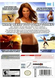Box back cover for Jillian Michaels Fitness Ultimatum 2010 on the Nintendo Wii.