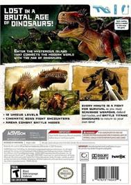 Box back cover for Jurassic - The Hunted on the Nintendo Wii.
