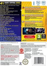 Box back cover for Just Dance 2015 on the Nintendo Wii.