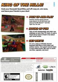 Box back cover for Kawasaki Quad Bikes on the Nintendo Wii.