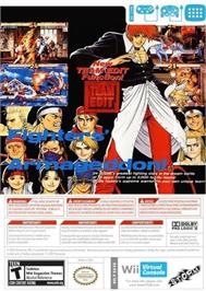 Box back cover for King of Fighters '95 (NG), The on the Nintendo Wii.