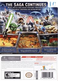 Box back cover for LEGO Star Wars III - The Clone Wars on the Nintendo Wii.