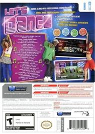 Box back cover for Let's Dance With Mel B on the Nintendo Wii.