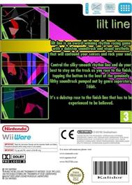 Box back cover for Lilt Line on the Nintendo Wii.