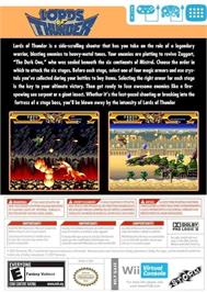 Box back cover for Lords Of Thunder (TGX) on the Nintendo Wii.