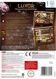 Box back cover for Luxor Pharaoh's Challenge on the Nintendo Wii.