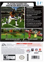 Box back cover for Madden Nfl 07 on the Nintendo Wii.