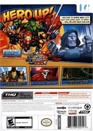 Box back cover for Marvel Super Hero Squad on the Nintendo Wii.