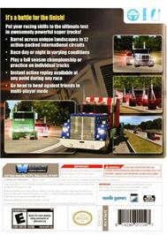 Box back cover for Maximum Racing - Super Truck Racer on the Nintendo Wii.