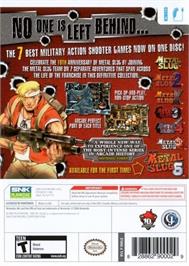 Box back cover for Metal Slug Anthology on the Nintendo Wii.