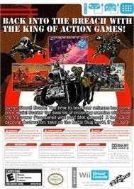 Box back cover for Metal Slug X (NG) on the Nintendo Wii.