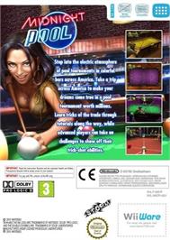 Box back cover for Midnight Pool on the Nintendo Wii.