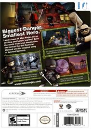 Box back cover for Mini Ninjas on the Nintendo Wii.