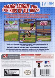 Box back cover for Mlb Power Pros on the Nintendo Wii.
